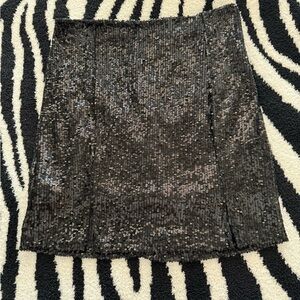 Love on a Hanger Black Sequin Pencil Skirt